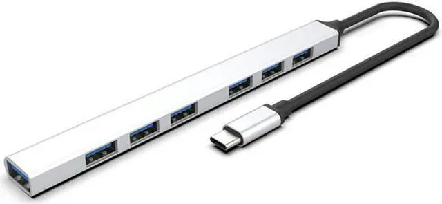 Main image of 7 Ports Type-C HUB Expander Splitter High Speed OTG Adapter Docking Station for Laptop PC Hard Drive Mouse Keyboard