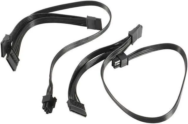Main image of 2Pcs 6 Pin to 3X SATA Driver Power Cable for EVGA Supernova 650 750 850 1000 1600 2000 G2 G3 P2 T2 GS
