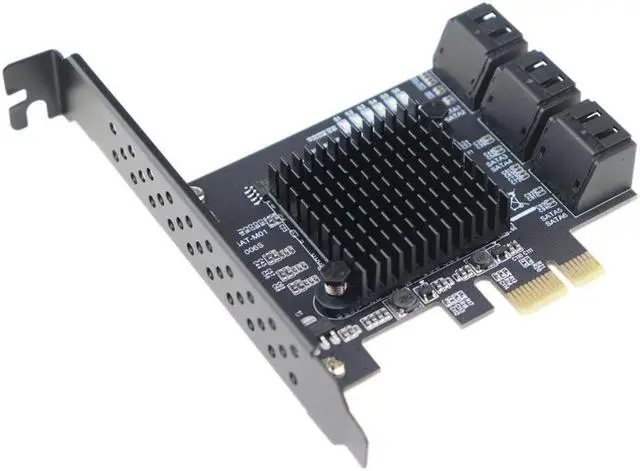 Main image of PCIe 2.0 x1 to SATA III 6 Ports Adapter Card Marvell Chipset Non-Raid For IPFS Hard Drive Mining and Adding SATA 3.0 Devices