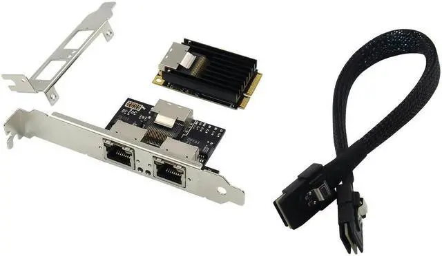 Main image of mini PCIE Gigabit Ethernet electrical network card mini PCIe 2 Ports 1000M RJ45 LAN card Chipset 350AM2