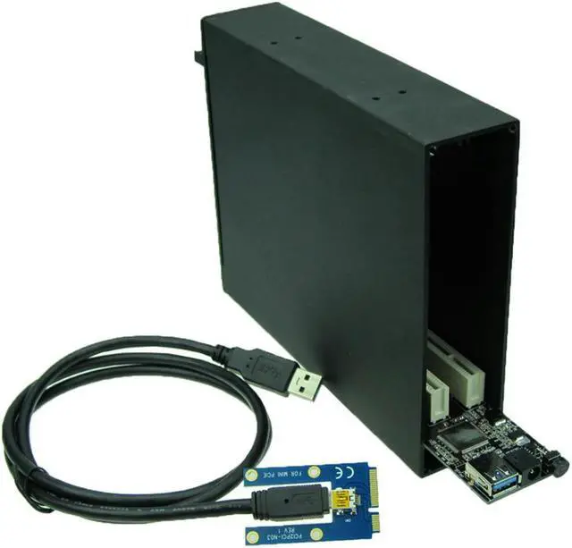Main image of Mini PCIe to Dual PCI Bus Slot Adapter with case enclosure