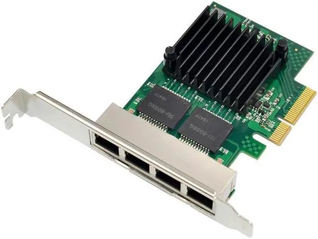 Main image of 350T4 PCI-E X4 Quad Port 10/100/1000Mbps Gigabit Ethernet Network Card Server Adapter 4 Port LAN I350-T4 NIC NHI350AM4