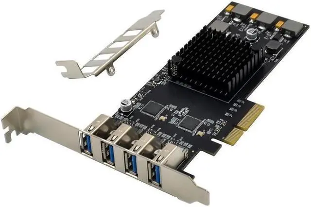 Main image of PCIE to USB3.1 TYPE A 4ports USB 3.1 card self-powered 10Gbps adapter PCI-E 3.0 X4 ASM3142 chip expansion Card 40Gbps linux