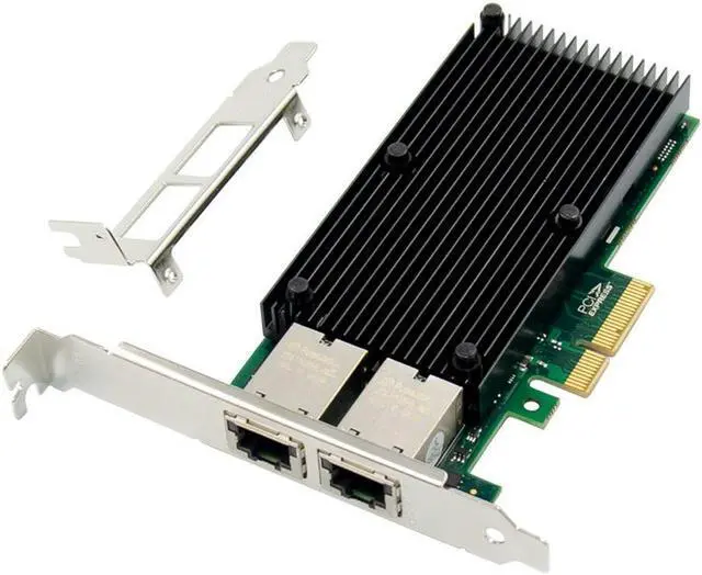 Main image of PCIe X4 to Dual 10GbE RJ45 Server NIC Network Card PCIe 10 Gigabit Ethernet server network card X550 chipset 10G LAN 10000M