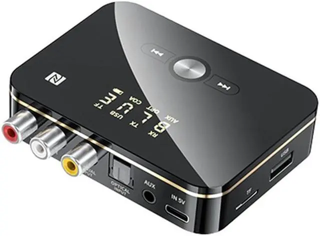 Main image of M8 Bluetooth 5.0 RCA Audio Receiver Transmitter APTXLL 3.5Mm AUX Music Wireless Adapter With Mic NFC For Car TV Speakers