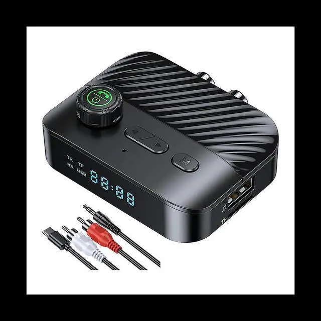 Main image of Bluetooth 5.3 Transmitter Receiver Stereo LED Screen 3.5MM AUX RCA Wireless Handsfree Music Audio Adapter for TV Car