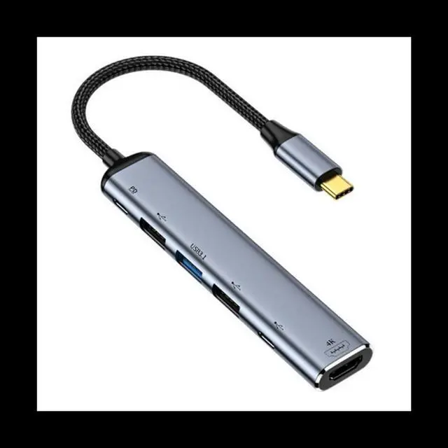 Main image of Portable USB 3.1 Type-C Hub to HDMI-Compatible Multi Splitter Adapter 4K Thunderbolt 3 USB C Hub for PC (Y004)