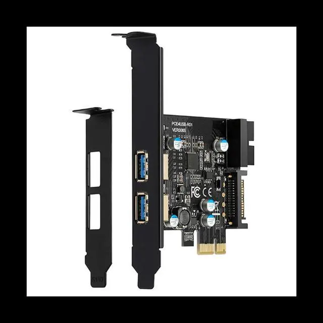Main image of PCI-E 1X To USB 3.2 Gen1 USB3.2 Type-C Front Adapter Card 2 Ports (Type C+ Type A) Expansion Card