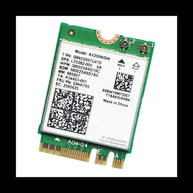 Main image of AX200 AX200NGW Network Card M.2 NGFF Card Bluetooth 5.0 6 2.4G/5G 802.11Ac/Ax Wireless Adapter Card