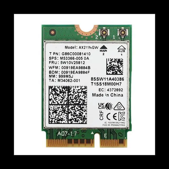 Main image of AX211NGW 6E M.2 Key E CNVio2 Dual Band 2.4Ghz/5Ghz Wireless Network Card 802.11Ac Bluetooth 5.2 Adapter
