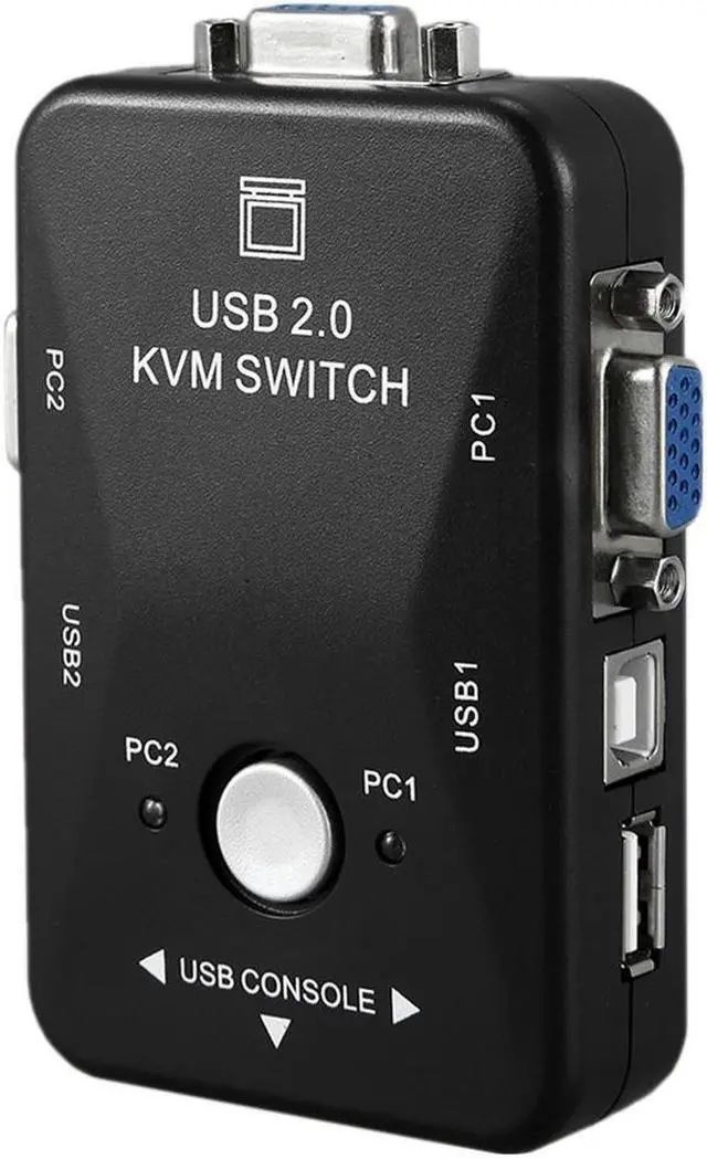 Main image of Usb 2.0 Kvm Switch 2 Port Usb Switcher 1920*1440 Vga Svga Switch Splitter Box For Computer Sharing Monitor Keyboard