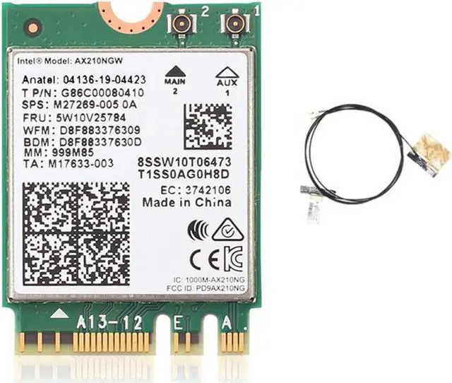 Main image of AX210NGW 6E Network Card Bluetooth 5.2 5374M Dual Band Wireless Network Card with Built-in Antenna