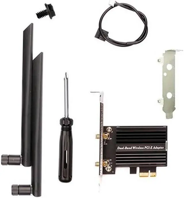 Main image of 1Set Wi-Fi 6E Pcie Wireless Network Card Bluetooth 5.2 PCI Express 802.11AX AX210 Card PC+Metal