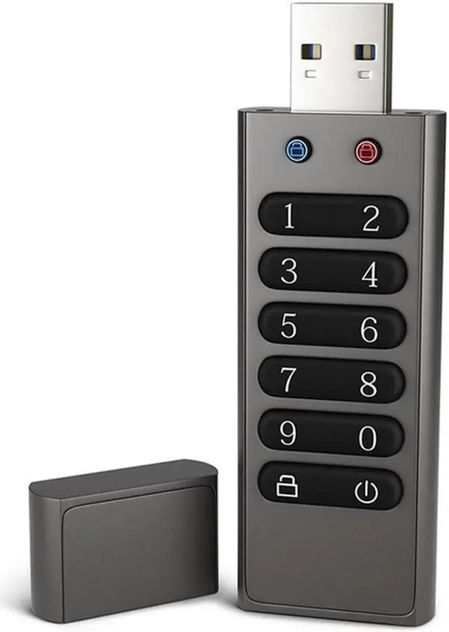Main image of Secure USB Drive, Volkcam 32GB Encrypted USB Flash Drive Hardware Password Memory Stick with Keypad U Disk Flash