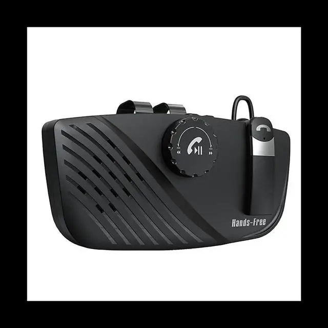 Main image of Car Bluetooth 5.0 Transmitter Receiver Wireless Sun Visor Handsfree Speakerphone Car Kit with Audio Adpater