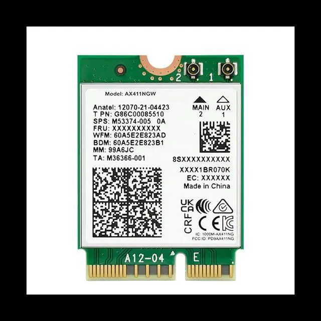 Main image of For AX411 Card 6E CNVio2 Bluetooth 5.3 Tri-Band 5374Mbps Network Adapter for Laptop/PC Win10/11-64Bit