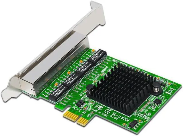 Main image of Network Cards Network/Ethernet/Lan Adapter PCI-E Network Card Realtek RJ45 Internet Ethernet Gigabit 4 Port Network Card