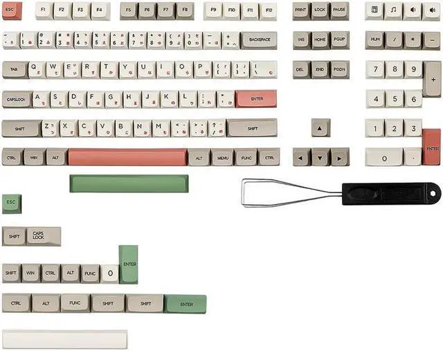 Main image of 126 Keys/Set 9009 Retro XDA Profile Keycap for Mechanical Keyboard DIY PBT DYE-SUB 61 60 Bakclit ISO Keycaps, Japanese