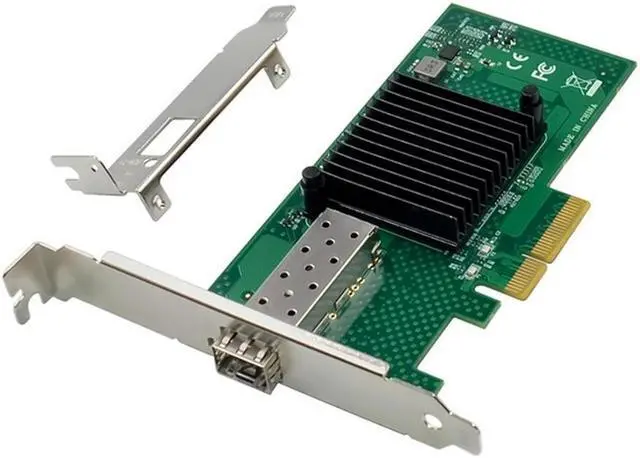 Main image of 1 Set Network Card 10G SFP+ Server Fiber Optic Network Card 82599EN Chip PCIE X4 Single Optical Port Network Card