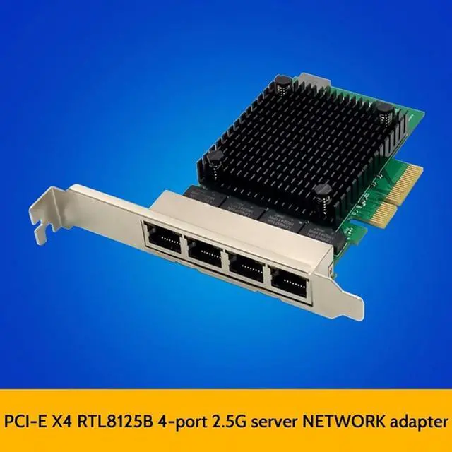 Main image of PCIE X4 2.5G Gigabit Network Card RTL8125B 4 Port Ethernet Network Card Desktop Server Network Card