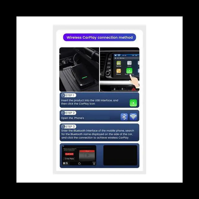 Main image of Wireless Carplay Adapter Portable Car Interconnected Car Navigation Smart Box for Wireless Carplay Dongle