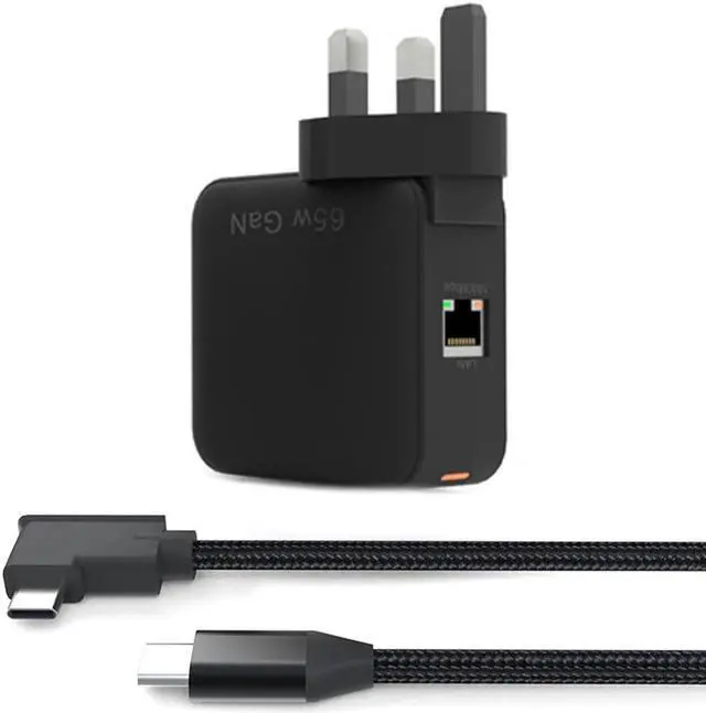 Main image of 65W GaN Charger for Steam Deck Power Adapter PD3.0 Projection Screen 1000Mbps 4K Resolution for Switch(UK Plug)