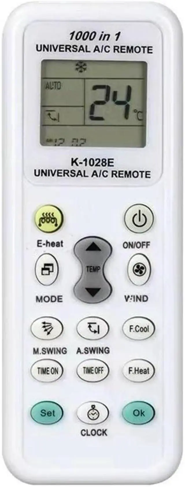 Main image of English Version Air Conditioner Remote Control Universal Controller K-1028E     English Version Air Conditioner Remote Control Universal Controller K-1028E