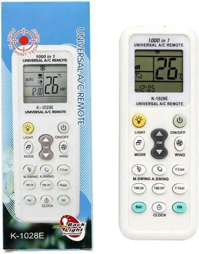 Alt view image 2 of 4 - English Version Air Conditioner Remote Control Universal Controller K-1028E     English Version Air Conditioner Remote Control Universal Controller K-1028E
