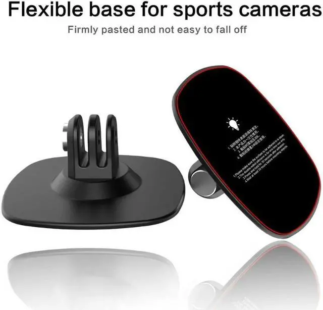 Alt view image 3 of 4 - Adhesive Mount Casque Base for Sports Cameras Record Amazing Experiences     Adhesive Mount Casque Base for Sports Cameras Record Amazing Experiences