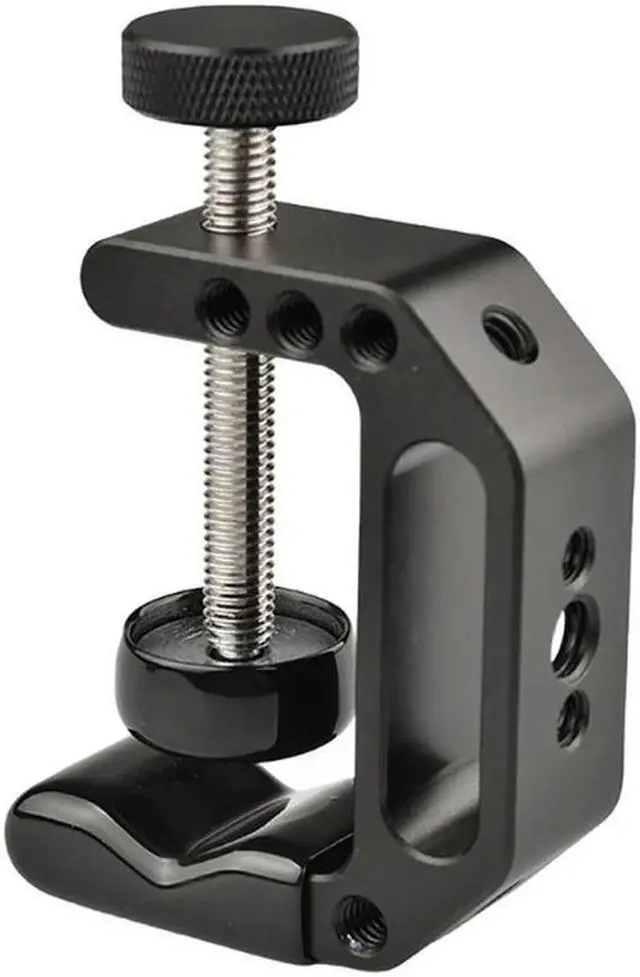 Main image of Camera Holder Clamp C Type Pack Stand with 1/4 and 3/8 Screw Holes Mount     Camera Holder Clamp C Type Pack Stand with 1/4 and 3/8 Screw Holes Mount