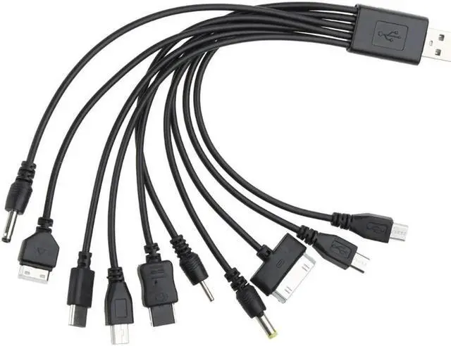 Alt view image 2 of 4 - 10 in 1 USB Multi USB Cables for Mobile phones USB Charging Cord 20CM/7.87in     10 in 1 USB Multi USB Cables for Mobile phones USB Charging Cord 20CM/7.87in