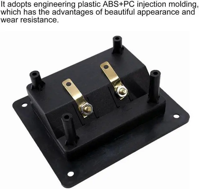 Alt view image 3 of 4 - 2 Positions Junction Box Screw Clip Speaker Box Terminal Board Plate     2 Positions Junction Box Screw Clip Speaker Box Terminal Board Plate