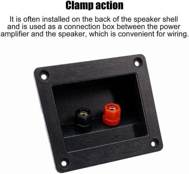 Alt view image 4 of 4 - 2 Positions Junction Box Screw Clip Speaker Box Terminal Board Plate     2 Positions Junction Box Screw Clip Speaker Box Terminal Board Plate