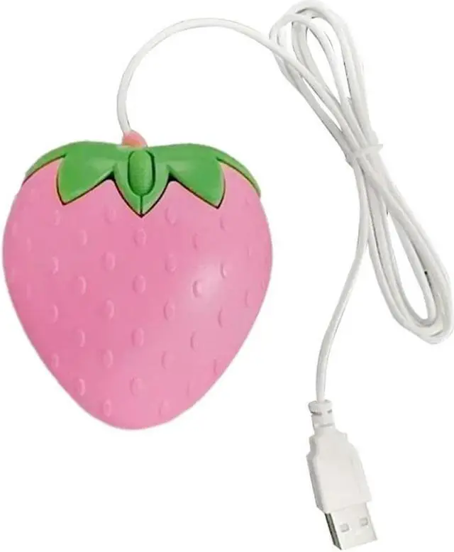 Main image of Adorable Pink Strawberry Mouse USB Small Optical PC Computer Game Girls Gift     Adorable Pink Strawberry Mouse USB Small Optical PC Computer Game Girls Gift