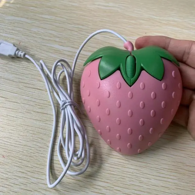 Alt view image 2 of 4 - Adorable Pink Strawberry Mouse USB Small Optical PC Computer Game Girls Gift     Adorable Pink Strawberry Mouse USB Small Optical PC Computer Game Girls Gift