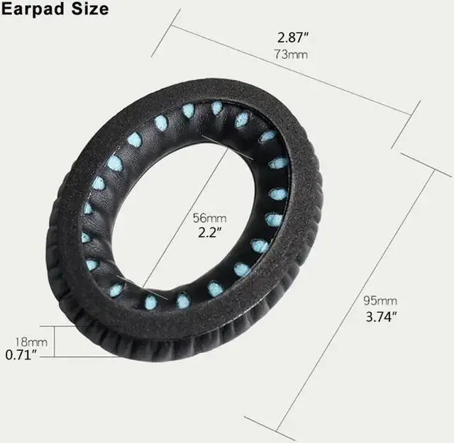 Alt view image 3 of 4 - Comfortable Sponge Earpads for QC35 Headset Earmuffs Replacement Props     Comfortable Sponge Earpads for QC35 Headset Earmuffs Replacement Props