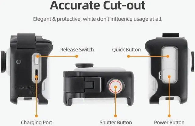 Alt view image 2 of 4 - Camera Stabilizer Frame Protective Case Camera Cage Protector for Insta 360 GO3     Camera Stabilizer Frame Protective Case Camera Cage Protector for Insta 360 GO3