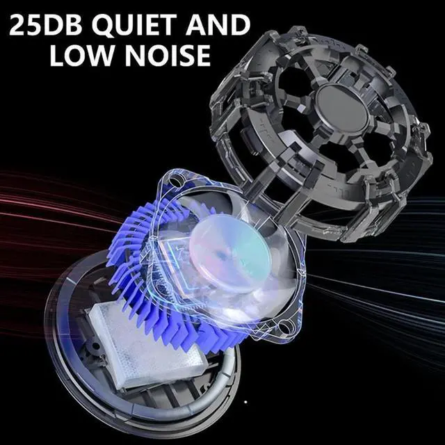 Alt view image 4 of 4 - Phone Cooling Fan with Light for Game Live Low Noise Semiconductor Heat Sink Cooling System     Phone Cooling Fan with Light for Game Live Low Noise Semiconductor Heat Sink Cooling System