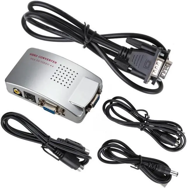 Main image of NTSC VGA to RCA Adapter Converter Video Box for PC Support S-video RGB NTSC Computer     NTSC VGA to RCA Adapter Converter Video Box for PC Support S-video RGB NTSC Computer