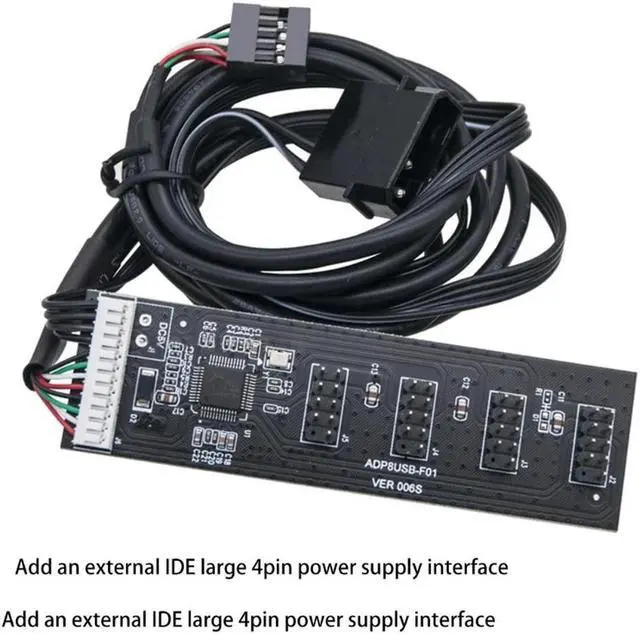 Alt view image 2 of 4 - USB Hub Splitter Main Board USB2.0 9Pin to 4x 9Pin Hub Adapter Motherboard     USB Hub Splitter Main Board USB2.0 9Pin to 4x 9Pin Hub Adapter Motherboard