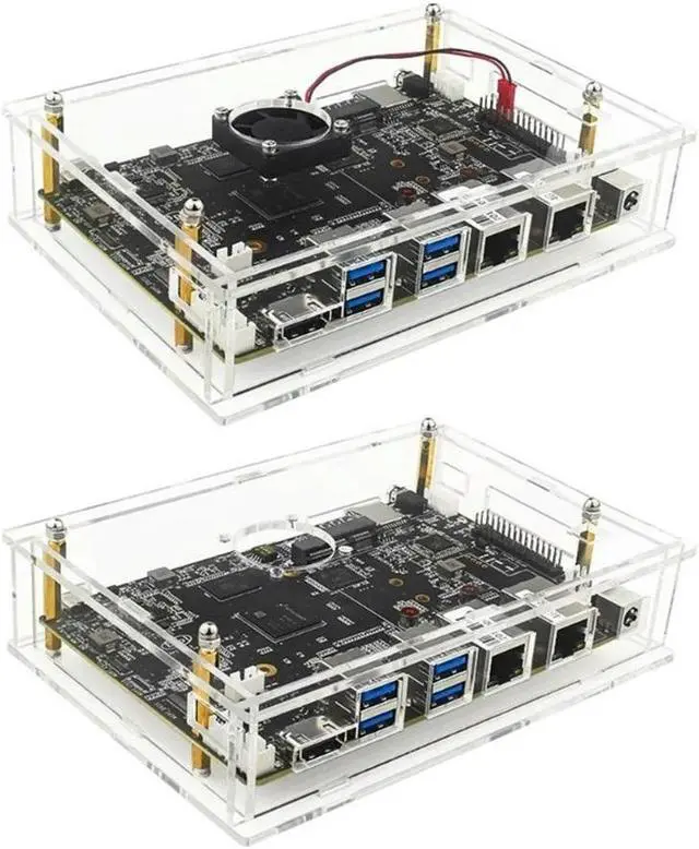 Alt view image 4 of 4 - Acrylic Protective Case Fan Heat Dissipation Enclosure Heatsink For Banana F3     Acrylic Protective Case Fan Heat Dissipation Enclosure Heatsink For Banana F3