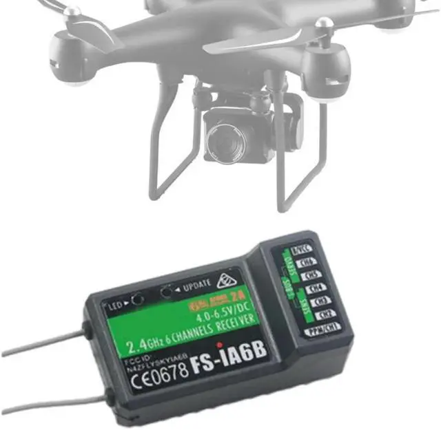 Alt view image 2 of 4 - ruth's sister FS-iA6B iA6B 2.4G 6CH AFHDS 2A Receiver with Antenna for FSi10 i6x i6s Repair