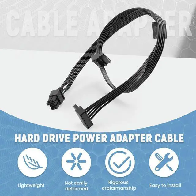 Alt view image 2 of 2 - Ruth's sister Pcie 6Pin Male To 3 SATA Power Supply Cable For Seasonic Focus Plus Platinum FOCUS+ Series 850PX 750PX 650PX 550PX PSU