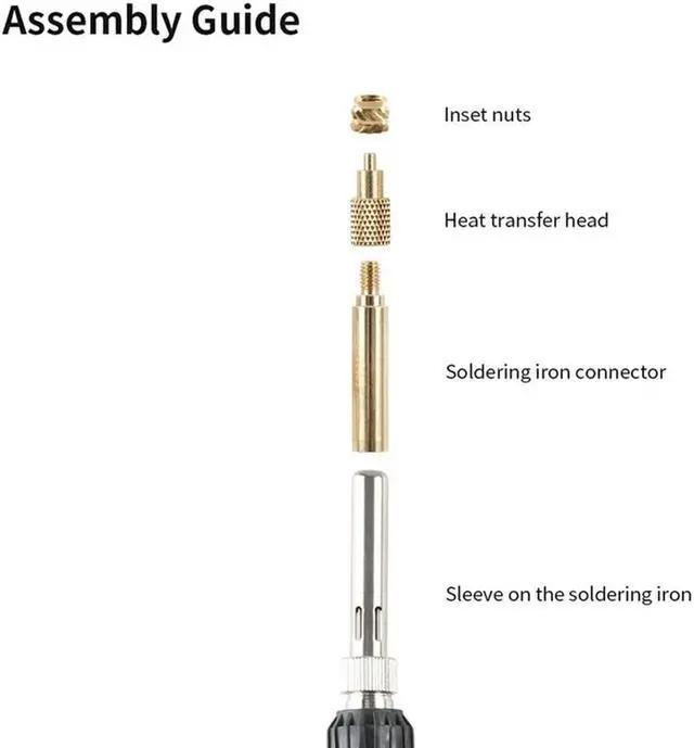 Alt view image 4 of 4 - Ruth's sister Heat Insert Nut Iron Tip M2-M8 Brass Hot Melt Nut Heat Insertion Tool For 3D Printer Heat Set Insert Soldering Iron Tips Durable