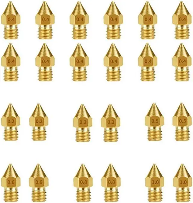 Main image of Ruth's sister 3D Printer Accessories 1.75Mm MK8 Brass Nozzle 0.2Mm/0.3Mm/0.4Mm/0.5Mm/0.6Mm/0.8Mm/1.0Mm Kit For CR-10 Ender 3 5
