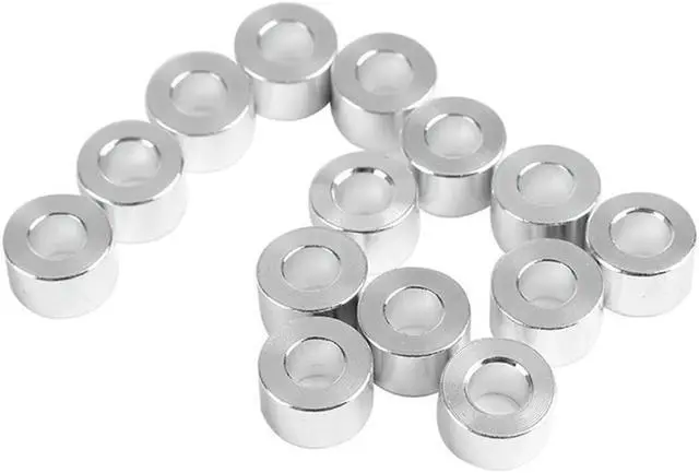 Alt view image 3 of 4 - Ruth's sister 40Pcs Aluminum Column Flat Gasket Bushing 6Mm Aluminum Bushing Aluminum Barrier 3D Printer Accessories For Openbuilds