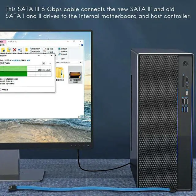 Alt view image 4 of 4 - Ruth's sister 50CM SATA 3.0 III SATA3 7Pin Data Cable 6Gb/S SSD Cables HDD Hard Disk Data Cord With Nylon Sleeved Premium Version