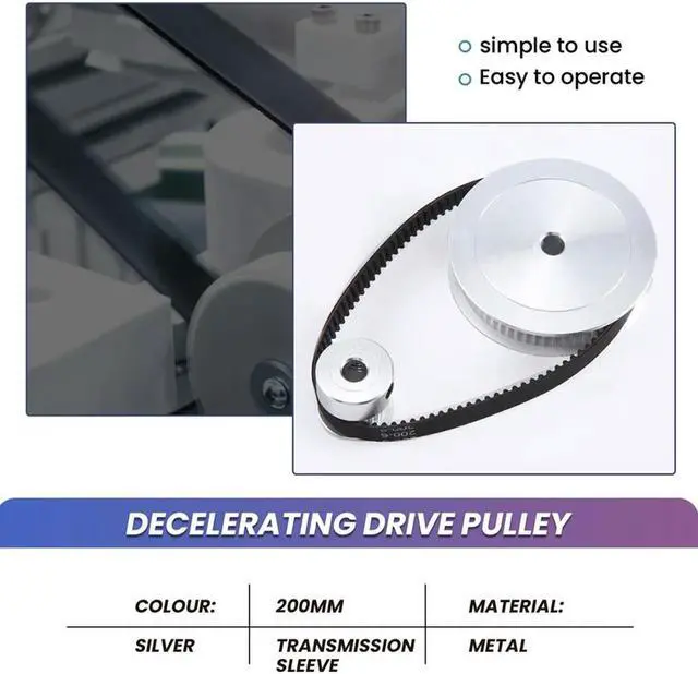 Alt view image 3 of 4 - Ruth's sister GT2 Timing Belt Pulley 60Teeth 20Teeth 5Mm Reduction 1:3 Belt Width 6Mm For 3D Printer Accessories