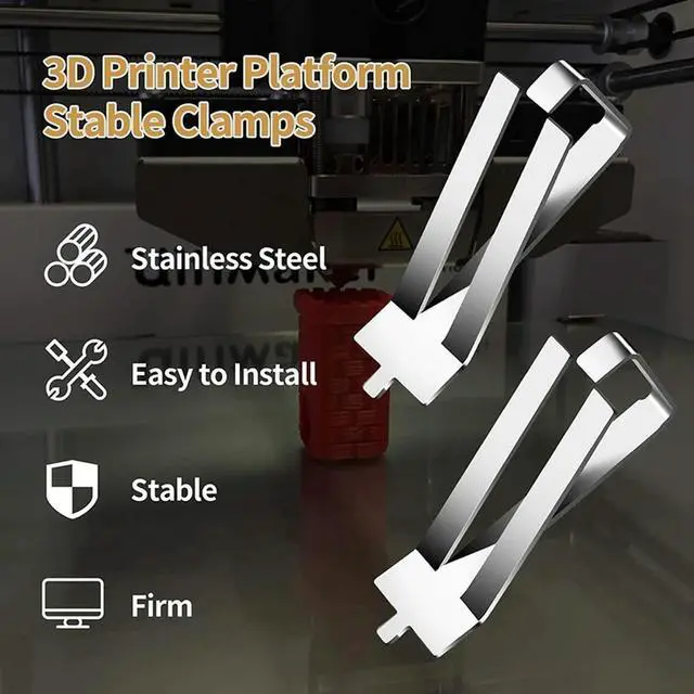 Alt view image 4 of 4 - Ruth's sister 16 Pcs Glass Bed Spring Turn Clips Glass Bed Clamps Compatible With For Creality Ender 3 Pro, Ender 3S, Ender 5 Pro