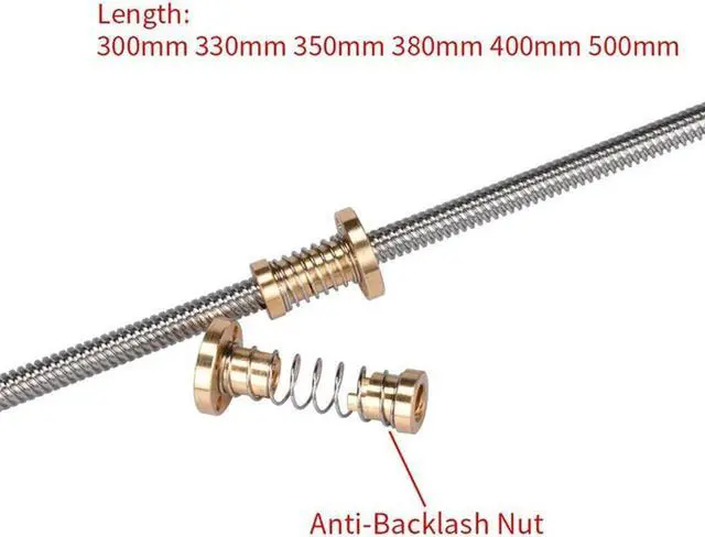Alt view image 4 of 4 - Ruth's sister T8 Anti Backlash Spring Loaded Nut Pitch 2Mm Lead 8Mm Elimination Space Nut For 8Mm Acme Threaded Rod Lead Screws DIY